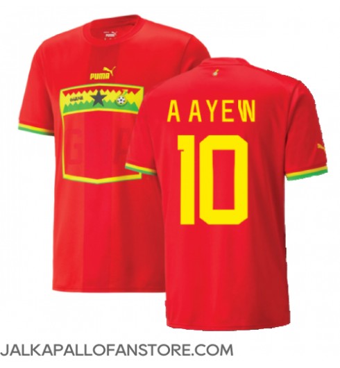 Ghana Andre Ayew #10 Vieraspaita MM-kisat 2022 Lyhythihainen